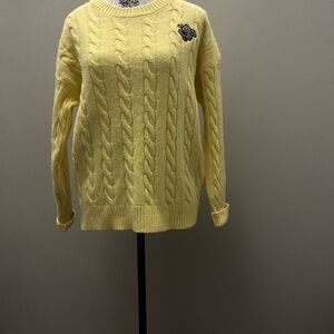 Yellow Cable Knit Sweater